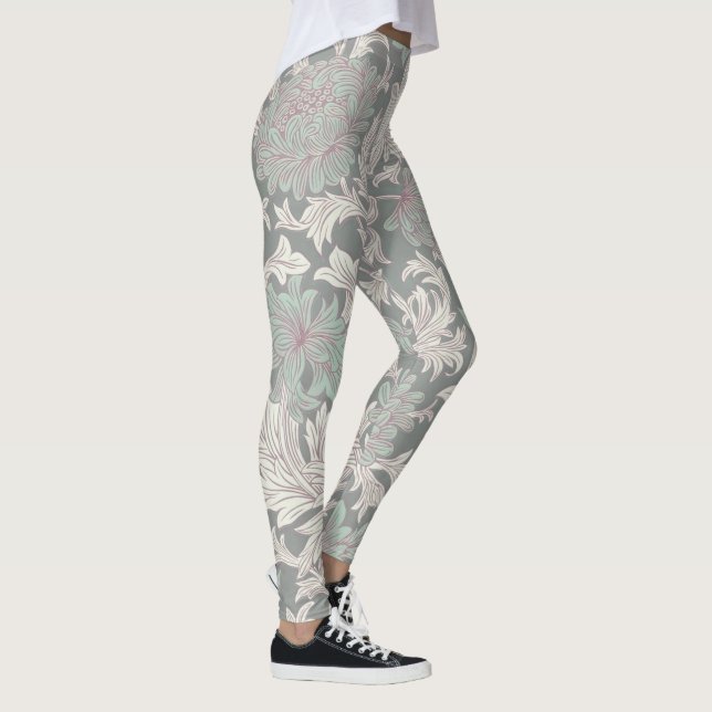 William Morris Chrysanthemum Mönster Leggings (Höger)
