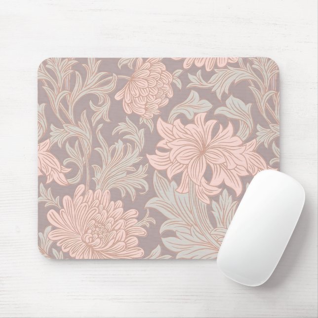 William Morris Chrysanthemum Mönster Mouse Pad Musmatta (Med mus)