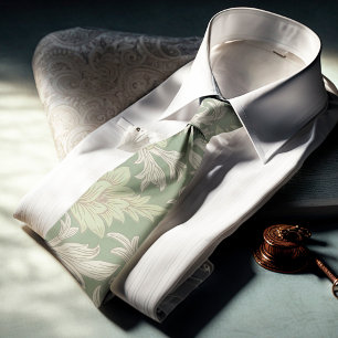 William Morris Chrysanthemum Mönster Neck Tie Slips