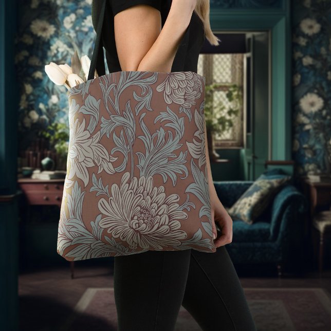 William Morris Chrysanthemum Mönster Tote Bag Tygkasse (Skapare uppladdad)