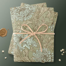 William Morris Chrysanthemum Mönster Wrapping Pape