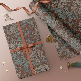 William Morris Chrysanthemum Mönster Wrapping Pape Presentpapper