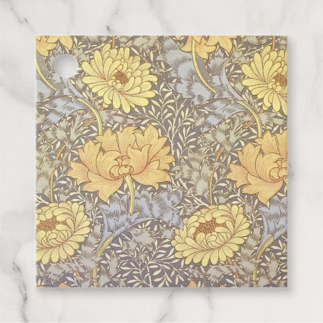 William Morris Chrysanthemum Morsa Flowers Gåvor Etiketter (Framsida)