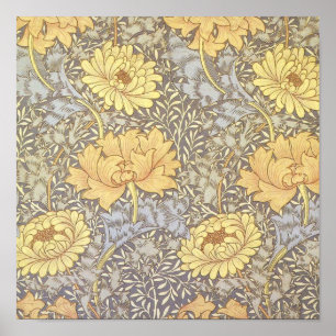 William Morris Chrysanthemum Morsa Flowers Poster