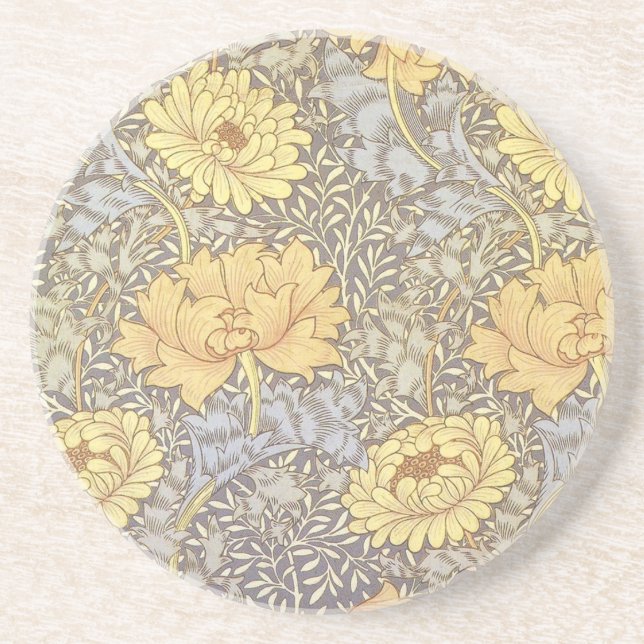 William Morris Chrysanthemum Morsa Flowers Underlägg (Framsidan)