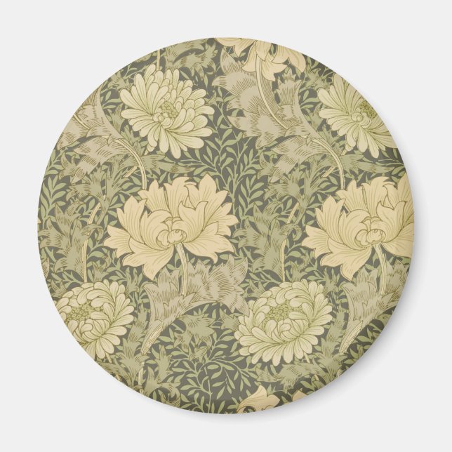 William Morris Chrysanthemum Morsa Magnet (Framsidan)