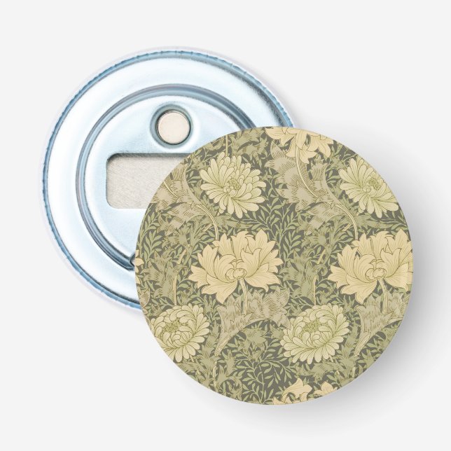 William Morris Chrysanthemum Sage Flower Flasköppnare (Framsidan)