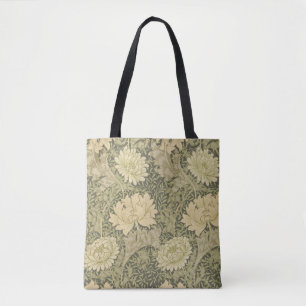 William Morris Chrysanthemum Sage Flower Tygkasse