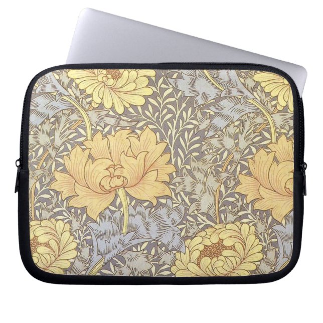 William Morris Chrysanthemum Söt Flower Laptop Sleeve (Framsidan)