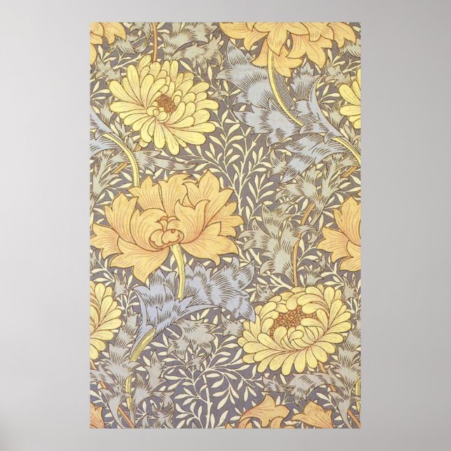 William Morris Chrysanthemum Söt Flower Poster (Framsidan)