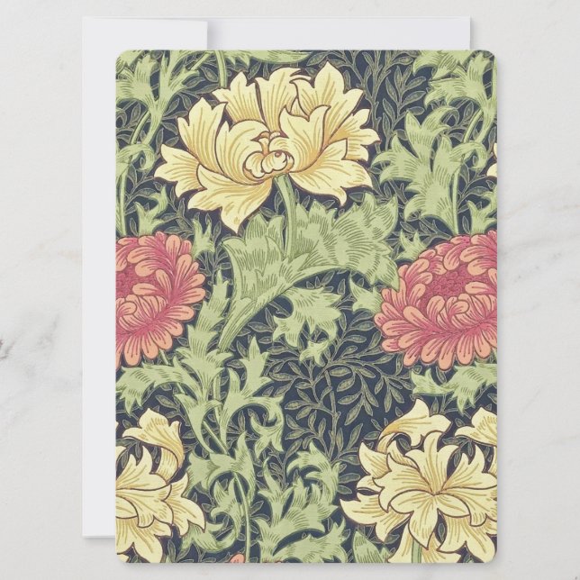 William Morris Chrysanthemum Vintage Blommigt Art (Framsida)