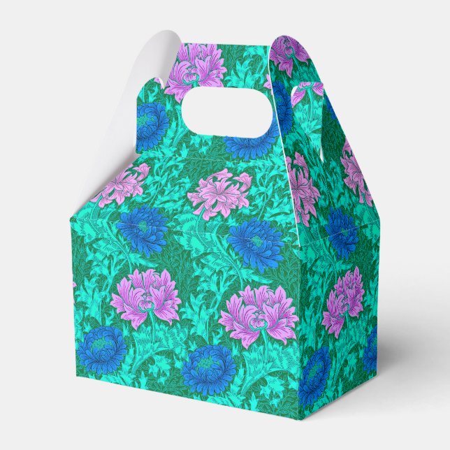 William Morris Chrysanthemums, Aqua and Violet Presentaskar (Framsidan Sidan)