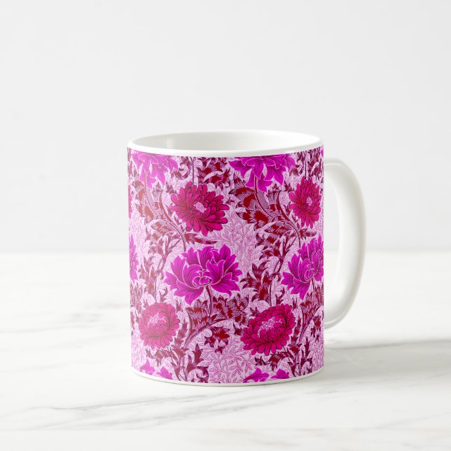 William Morris Chrysanthemums, Burgundy and Rosa C Kaffemugg (Framsida höger)