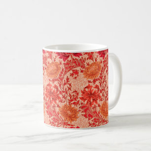 William Morris Chrysanthemums, Coral Orange Kaffemugg