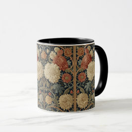  William Morris Chrysanthemums Floral Art Nouveau  Mugg