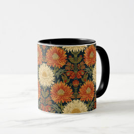  William Morris Chrysanthemums Floral Art Nouveau  Mugg