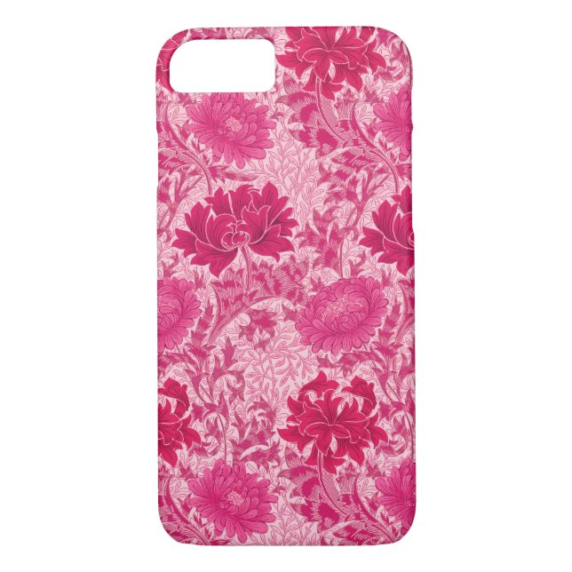 William Morris Chrysanthemums, Fuchsia Rosa Case-Mate iPhone Skal (Baksida)