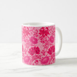 William Morris Chrysanthemums, Fuchsia Rosa Kaffemugg