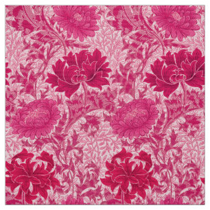 William Morris Chrysanthemums, Fuchsia Rosa Tyg