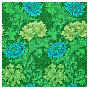 William Morris Chrysanthemums, limefruktgrönt & Tyg
