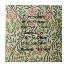 William Morris citationstecken Kakelplatta