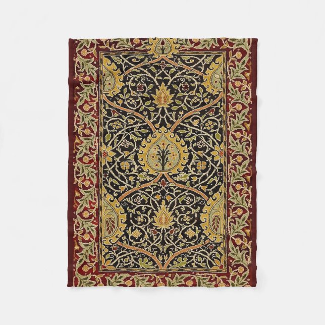 William Morris Classic Carpet Art Print Design Fleecefilt (Framsidan)
