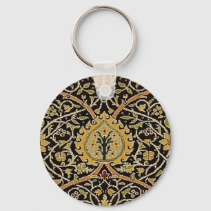 William Morris Classic Carpet Art Print Design Nyckelring