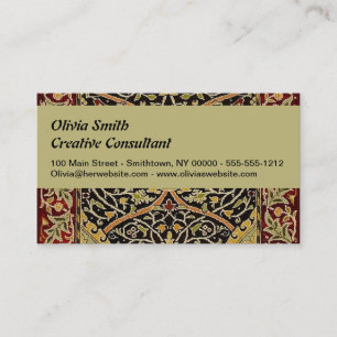 William Morris Classic Carpet Art Print Design Visitkort