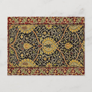 William Morris Classic Carpet Art Print Design Vykort