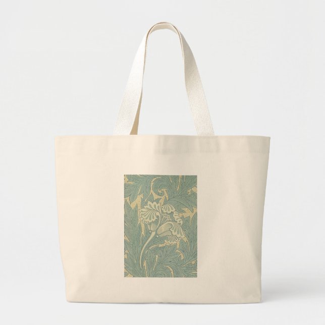 William Morris Classic Tulip Blue Blommigt Jumbo Tygkasse (Framsidan)