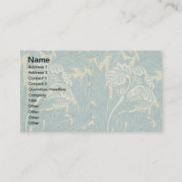 William Morris Classic Tulip Blue Blommigt Visitkort