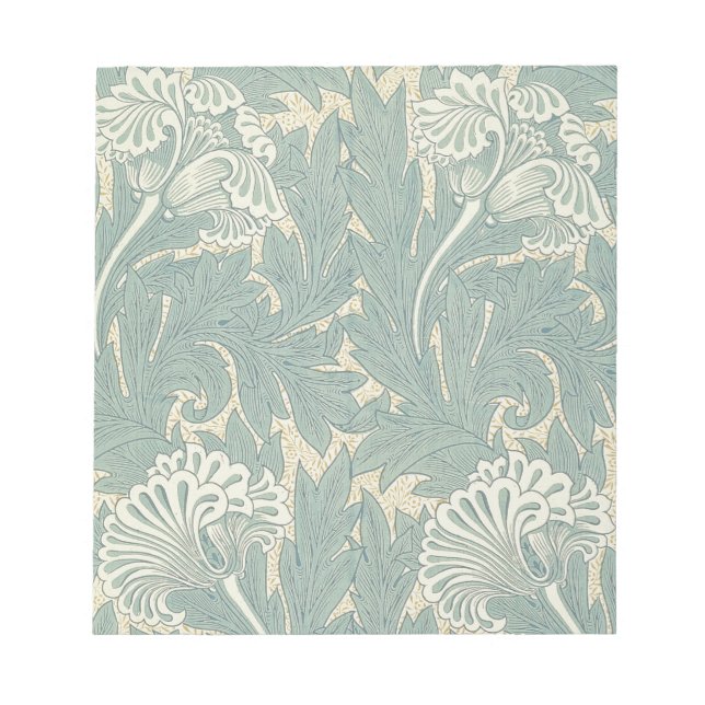 William Morris Classic Tulpan Blå Blommig Anteckningsblock (Framsida)