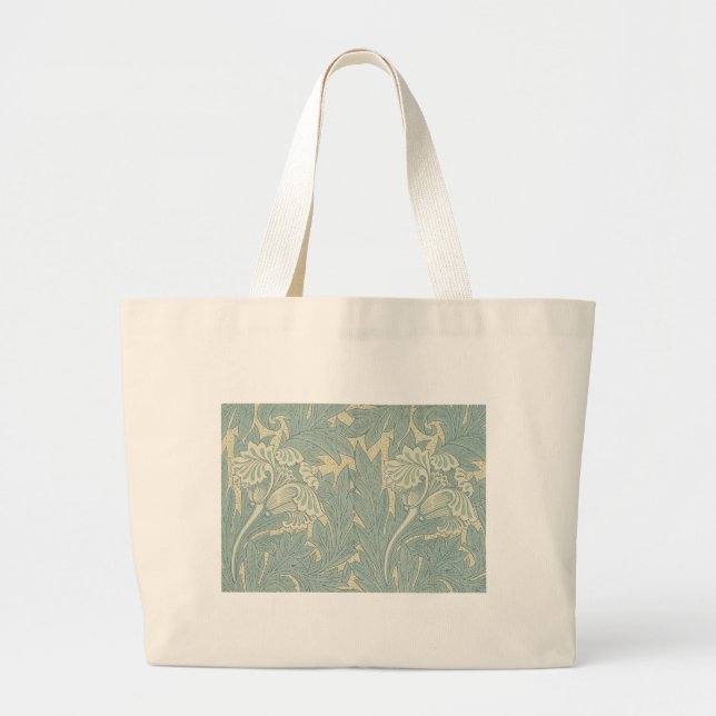 William Morris Classic Tulpan Blå Blommig Jumbo Tygkasse (Framsidan)