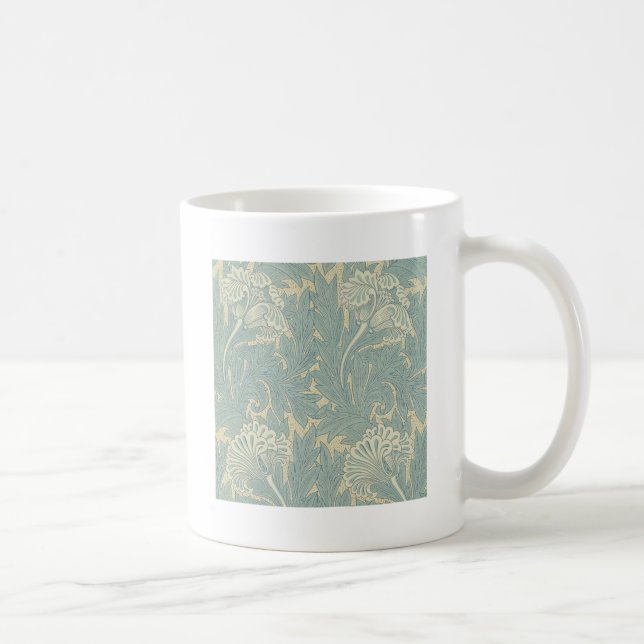 William Morris Classic Tulpan Blå Blommig Kaffemugg (Höger)