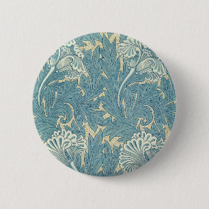 William Morris Classic Tulpan Blå Blommig Knapp