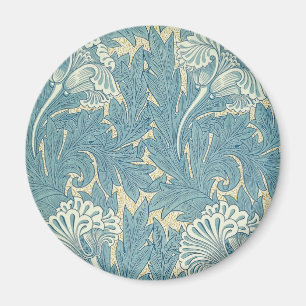William Morris Classic Tulpan Blå Blommig Magnet