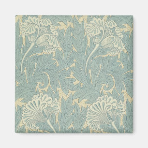 William Morris Classic Tulpan Blå Blommig Magnet
