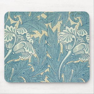 William Morris Classic Tulpan Blå Blommig Musmatta