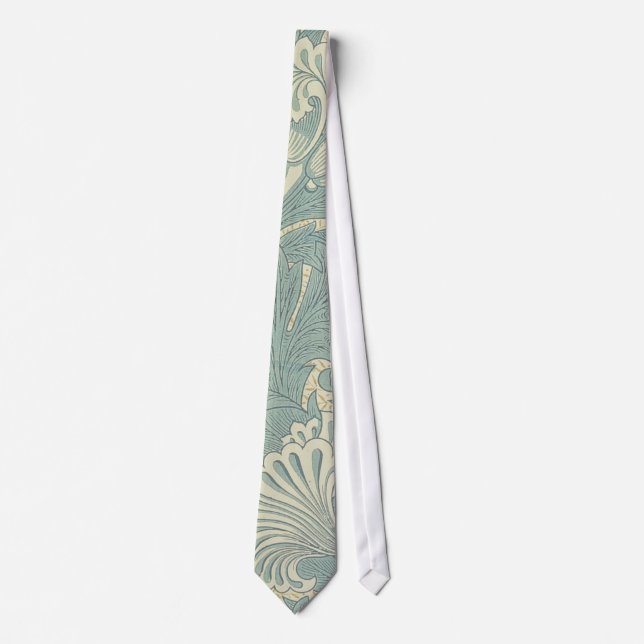 William Morris Classic Tulpan Blå Blommig Slips (Framsida)