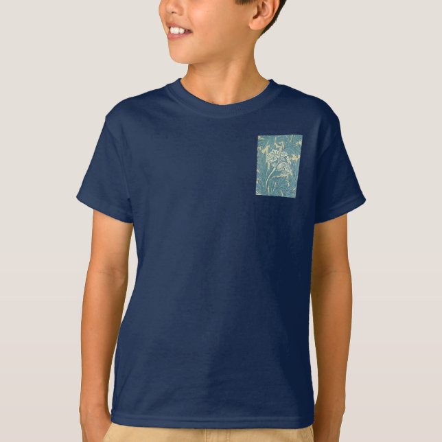 William Morris Classic Tulpan Blå Blommig Tee (Framsida)