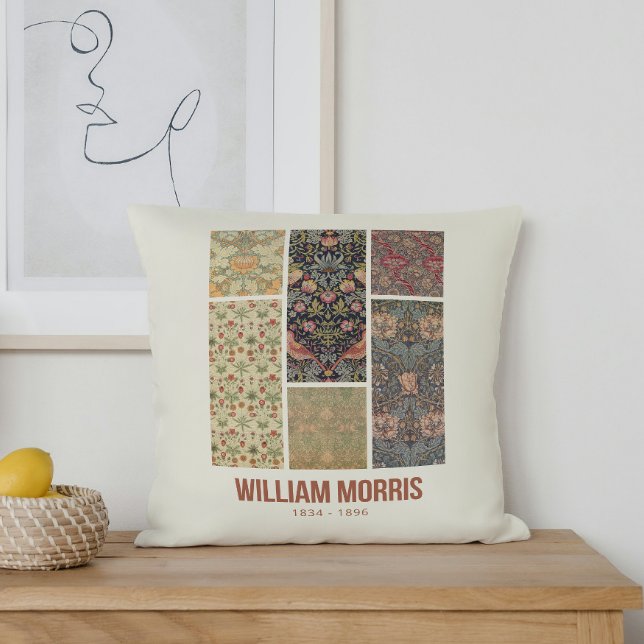 William Morris Collected Art Mönster Collage Kudde (Skapare uppladdad)
