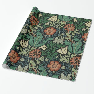 William Morris Compton blom- art nouveaumönster Presentpapper