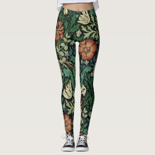 William Morris Compton Blommigt Art nouveau Mönste Leggings