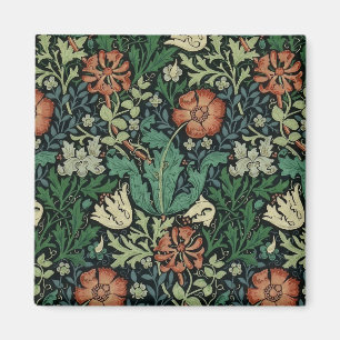 William Morris Compton Blommigt Art nouveau Mönste Magnet