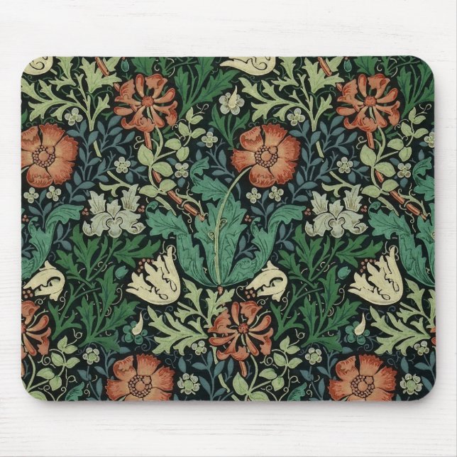 William Morris Compton Blommigt Art nouveau Mönste Musmatta (Framsidan)