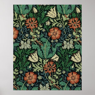 William Morris Compton Blommigt Art nouveau Mönste Poster