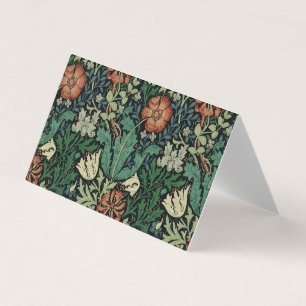 William Morris Compton Blommigt Art nouveau Mönste Visitkort