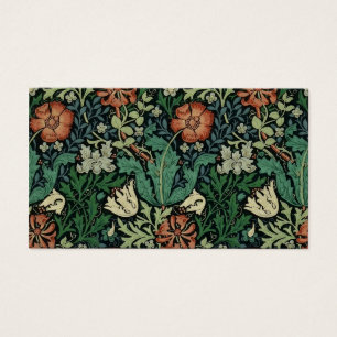 William Morris Compton Blommigt Art nouveau Mönste Visitkort