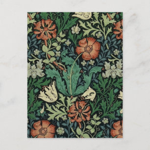 William Morris Compton Blommigt Art nouveau Mönste Vykort