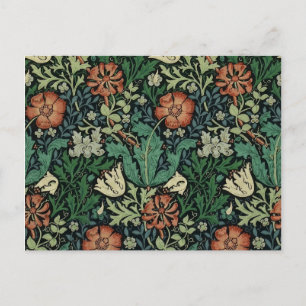 William Morris Compton Blommigt Art nouveau Mönste Vykort